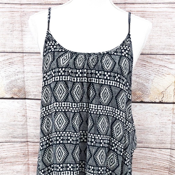 Roxy Black and White Monochrome Patterned Dress Coverup Size S - Picture 3 of 11